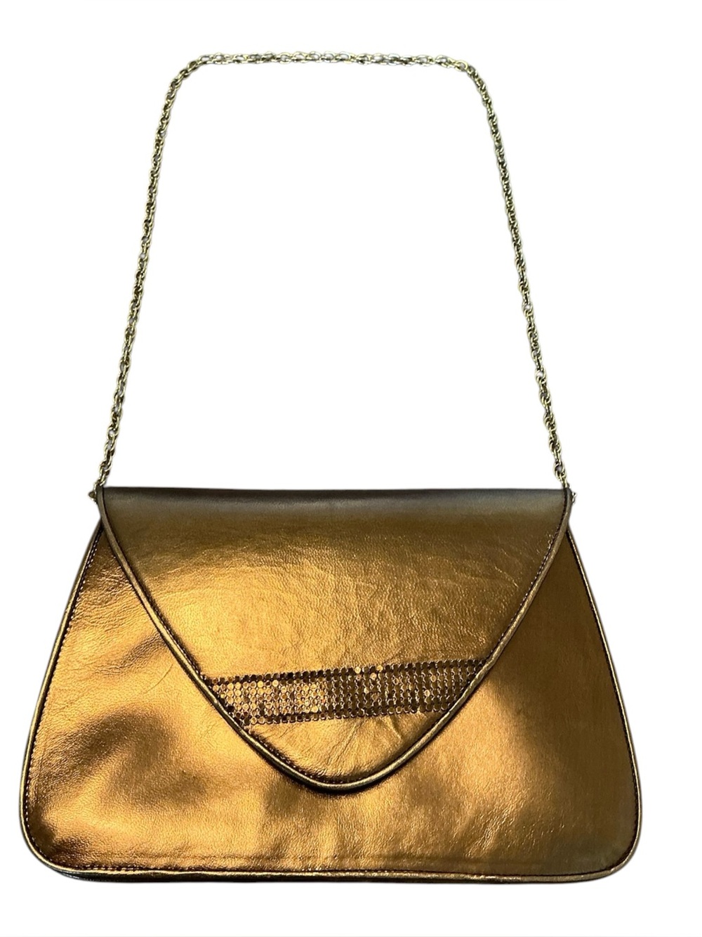 Garolini made in Italy Bronze Metallic  Shoulder Clutch